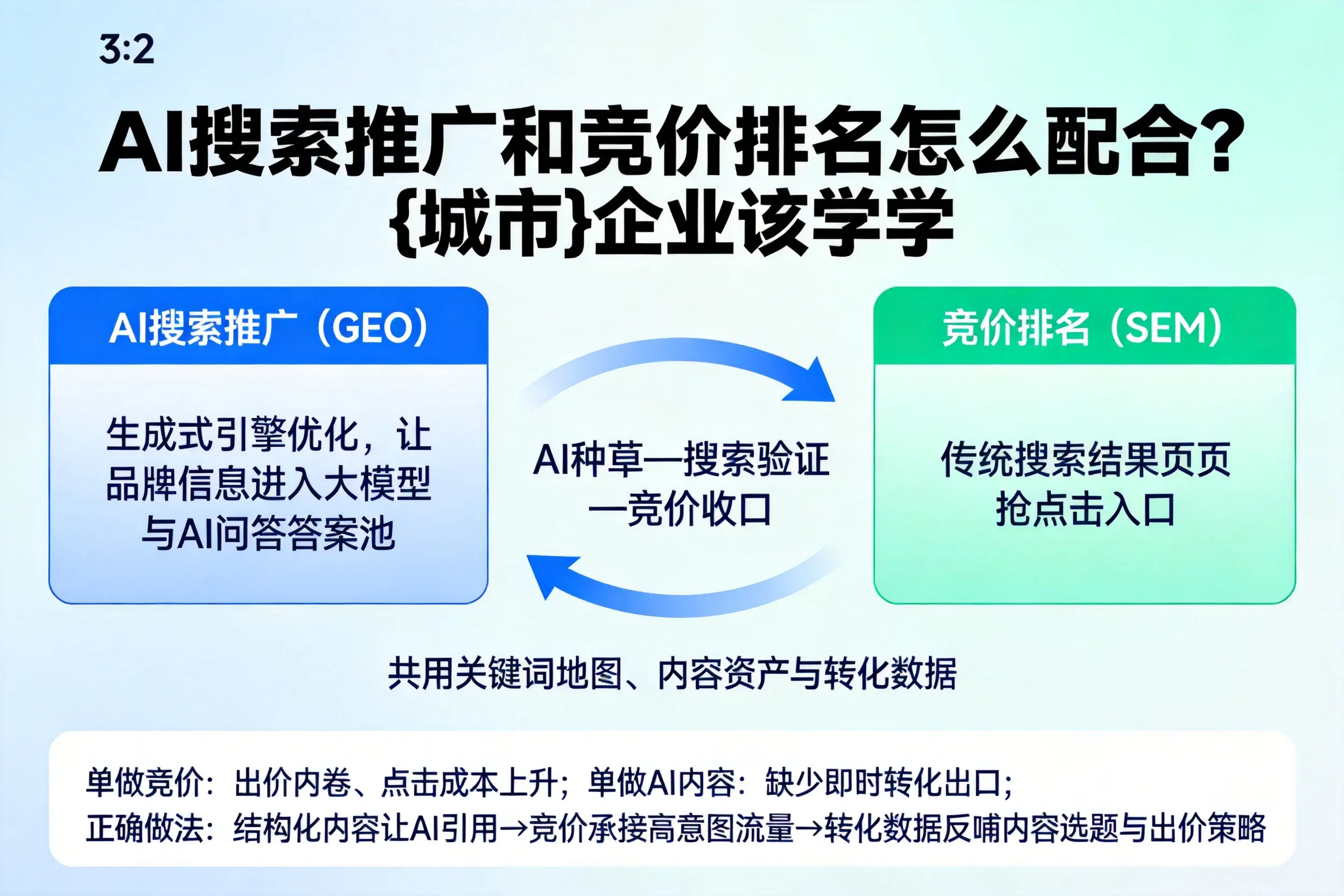 AI搜索推广和竞价排名怎么配合？娄底企业该学学
