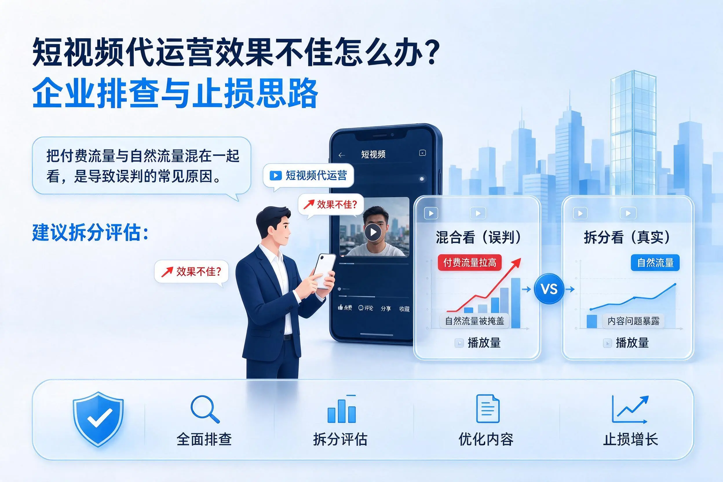 短视频代运营效果不佳怎么办?娄底企业排查与止损思路