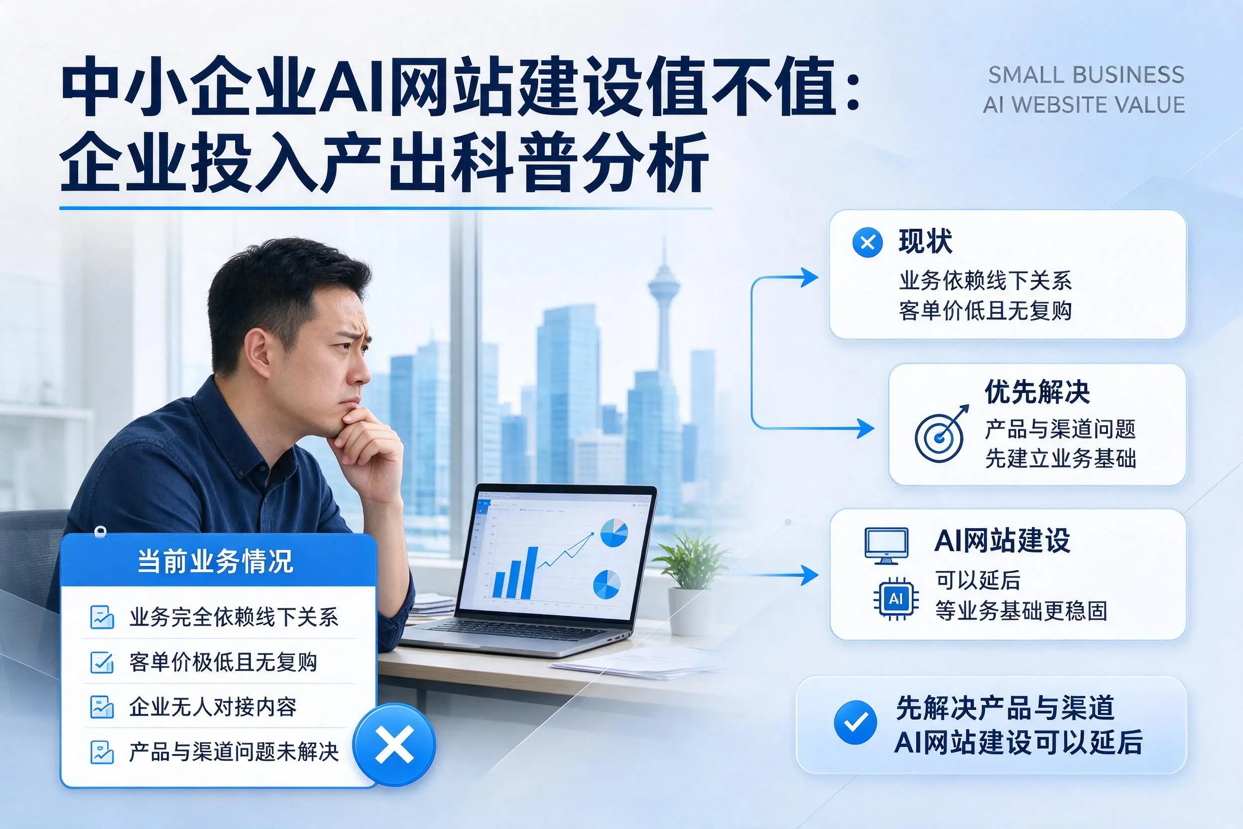 中小企业AI网站建设值不值：娄底企业投入产出科普分析